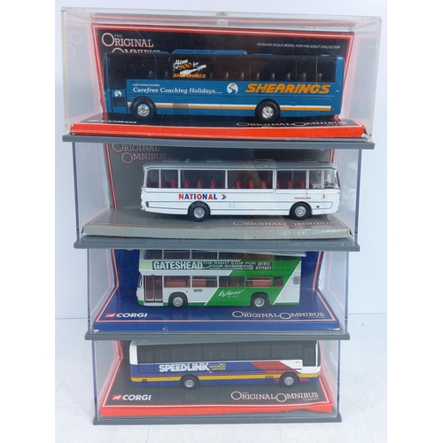 129 - 11 boxed Corgi buses plus one