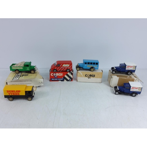 22 - Selection of various vintage toy vehicles, wooden plane etc