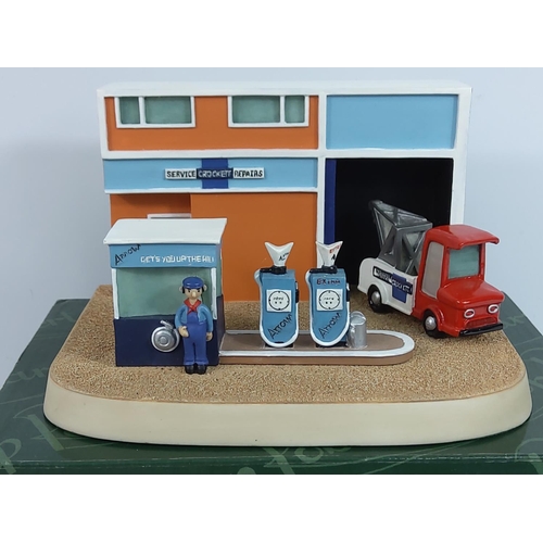 44 - 4 Robert Harrop Camberwick Green figures, CGM11 Mr Crockett's Garage, CGM09 Fishmonger Shop, CGM07 D... 