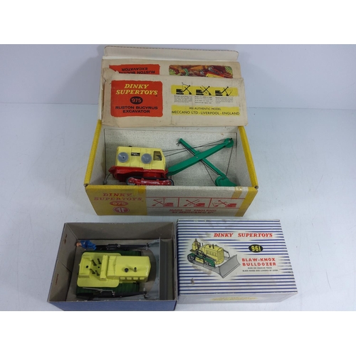 82 - Dinky excavator and Bulldozer, model no's 961 & 975