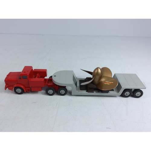 84 - Boxed Dinky low-loader with propeller, model no. 986