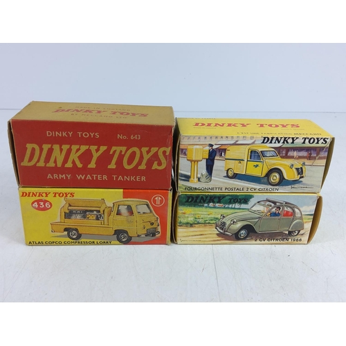 86 - 4 boxed Dinky models, model no's 643, 560, 436 & 500