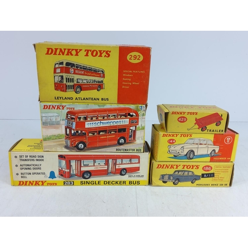 94 - 6 boxed Dinky model vehicles, model no's 292, 429, 289, 144, 283 & 186