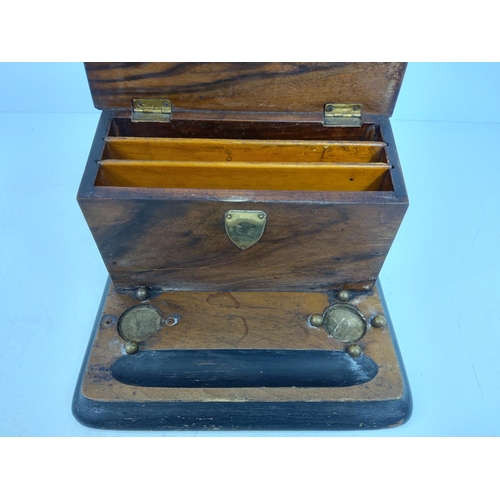 11 - Antique walnut desk tidy