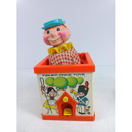 13 - 2 vintage jack in the boxes and a wooden Pinocchio puppet