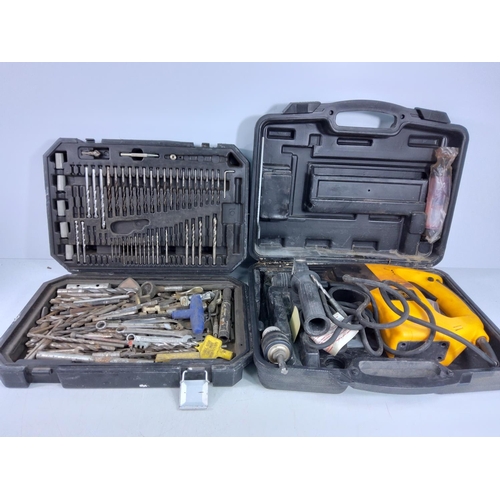 20 - 2 cased tools and a box of tools