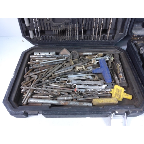 20 - 2 cased tools and a box of tools