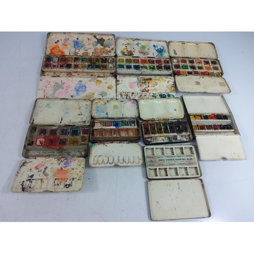 4 - 8 Various vintage watercolour paint boxes by Reeves & Son