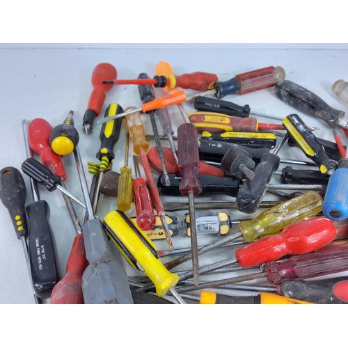 77 - Box and bag of tools, workshop sundries and car bulbs