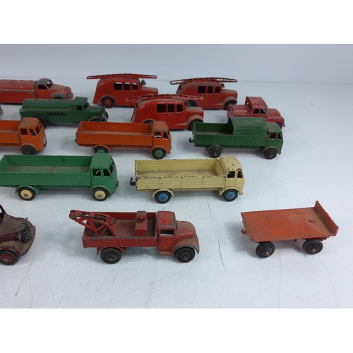 52 - Collection of various model vehicles including fire engines and tankers