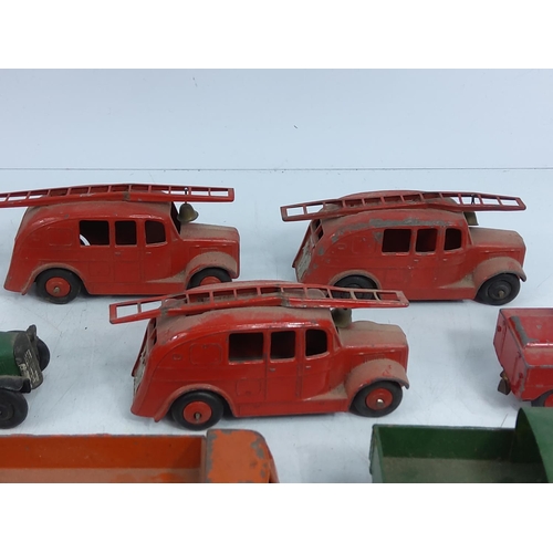 52 - Collection of various model vehicles including fire engines and tankers