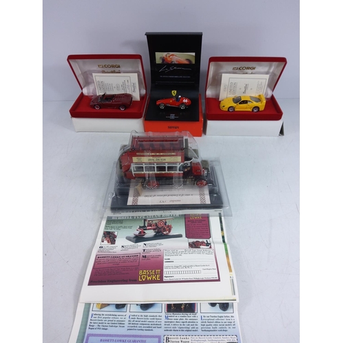 70 - 3 boxed Ferrari models and a limited edition trolley bus