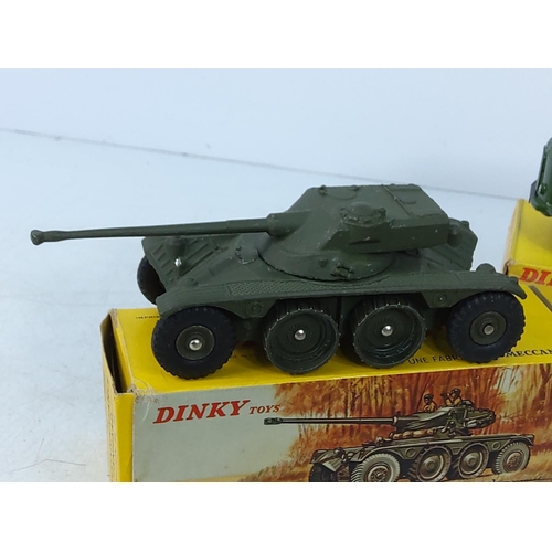 99 - 7 various boxed Dinky military vehicles, model no's 814, 821, 688, 817, 827, 626 & 822