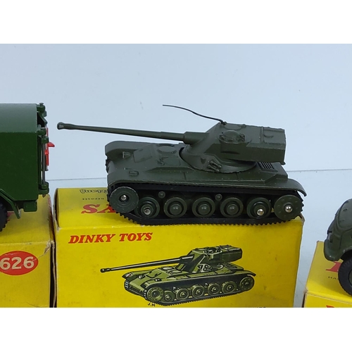 99 - 7 various boxed Dinky military vehicles, model no's 814, 821, 688, 817, 827, 626 & 822