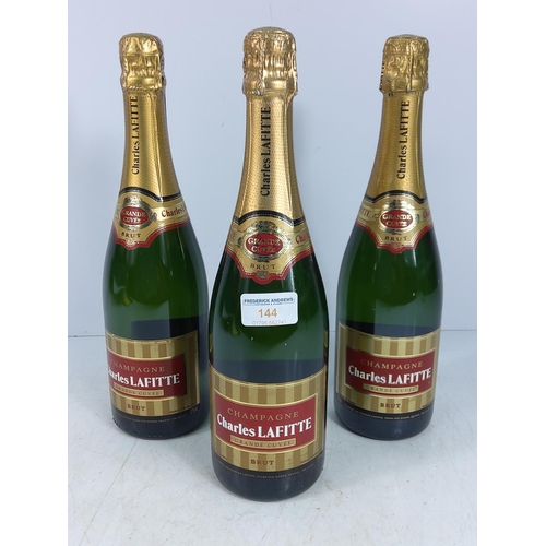 144 - 3 bottles of Charles Lafitte Champagne