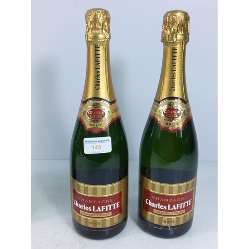 145 - 2 bottles of Charles Lafitte Champagne and 2 bottles of sparkling wine