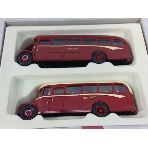 68 - 2 boxed Corgi double bus sets