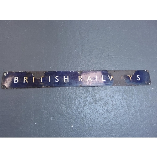 204 - Vintage enamel British Railway sign, 129 x 15cms