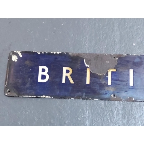 204 - Vintage enamel British Railway sign, 129 x 15cms