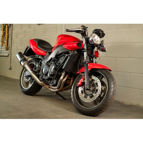 4 - Red Triumph  Speed 4 Motorbike this bike is being sold as a project bike, it has had a new battery t... 