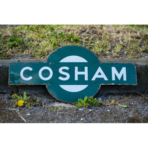 26 - Vintage COSHAM Target enamel sign