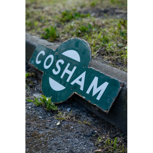 26 - Vintage COSHAM Target enamel sign