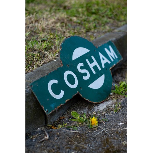 26 - Vintage COSHAM Target enamel sign