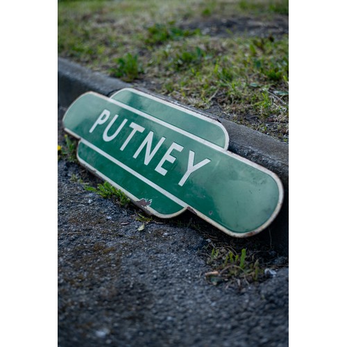 33 - Vintage Enamel railway sign PUTNEY