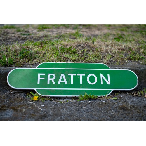 35 - Vintage Enamel railway sign FRATTON