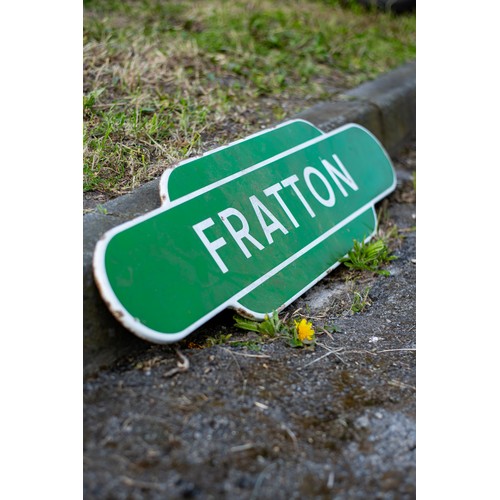 35 - Vintage Enamel railway sign FRATTON