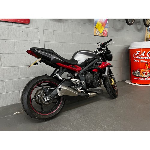 12 - 2013 Triumph Street triple 675 R. 
Registration GJ13UKN.
This was one of the first of the modern des... 