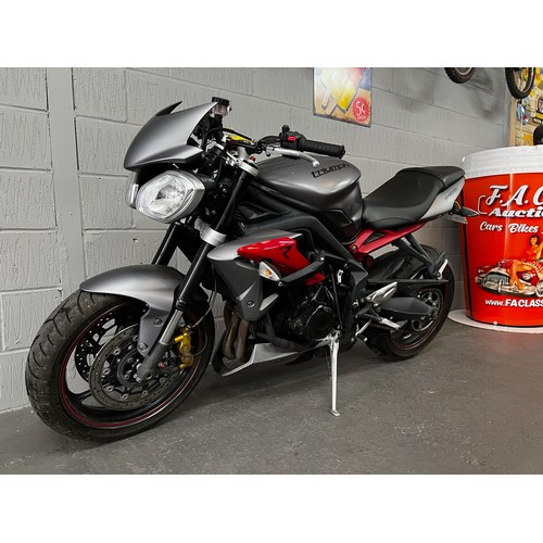 12 - 2013 Triumph Street triple 675 R. 
Registration GJ13UKN.
This was one of the first of the modern des... 