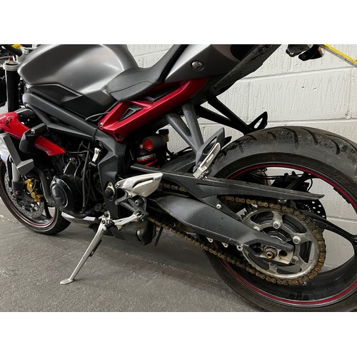 12 - 2013 Triumph Street triple 675 R. 
Registration GJ13UKN.
This was one of the first of the modern des... 