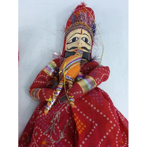 95 - 2 vintage handmade Indian puppets