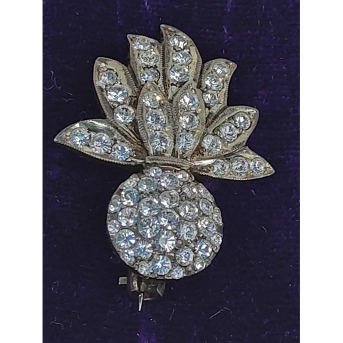 308 - Silver stone set Royal Commemorative brooch