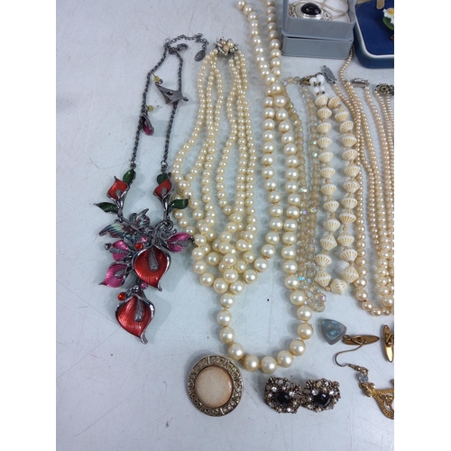 355 - Box of costume jewellery