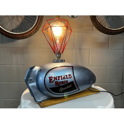 63 - Enfield Robin special lamp converted from fuel tank