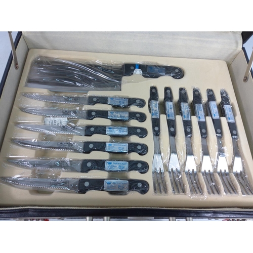 113 - Solingen briefcase set of kitchen knives