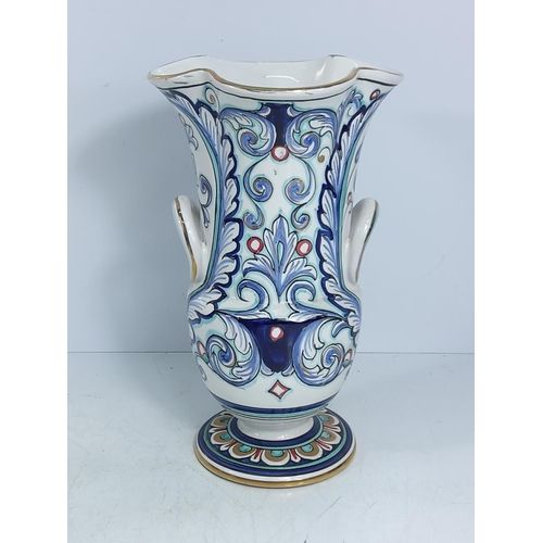 124 - Mid-Century Bristolia Italian porcelain vase, 25cms in height