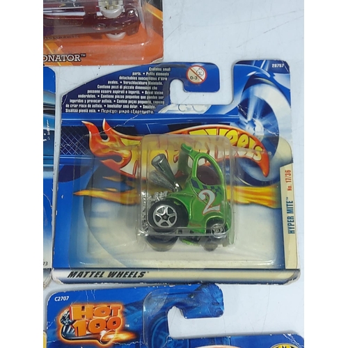 126 - 5limited edition Hot Wheels cars in blister packs, including Batman