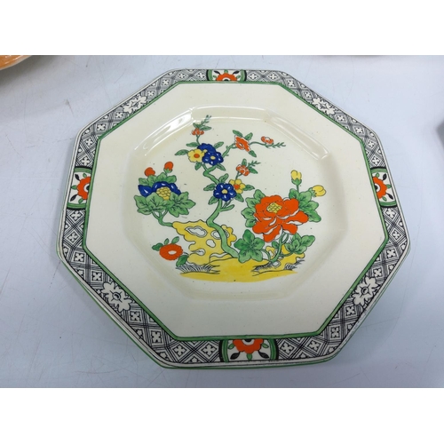 85 - Antique china including a Victoria Jubilee plate