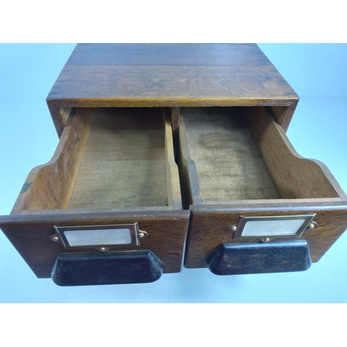 138 - Vintage oak filing drawers, 48 x 40 x 28cms