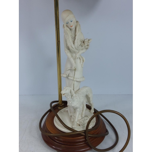 232 - Figural lamp, 66cms in height