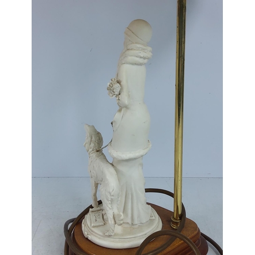 232 - Figural lamp, 66cms in height