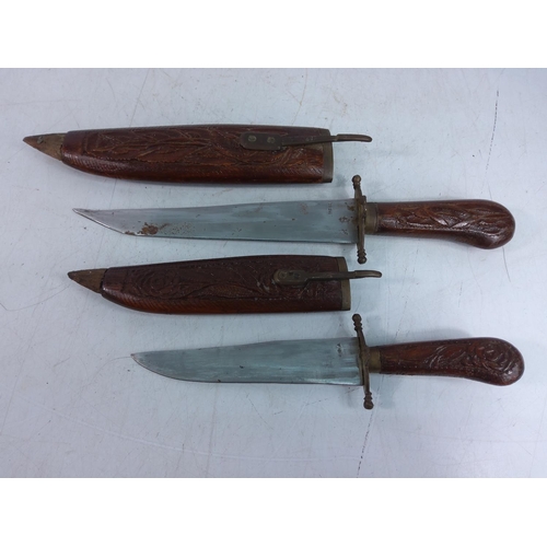 284 - 2 carved Indian knives