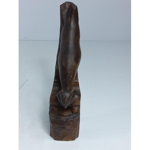 320 - Carved hardwood nut cracker