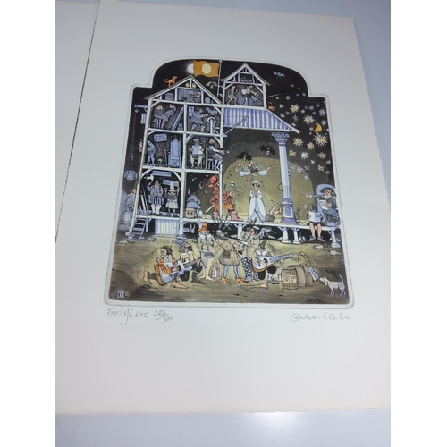 17 - Set of 8 limited edition Graham Clarke prints ' Mr William Shakespeare, the Life and Times of' with ... 