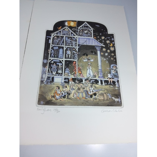 17 - Set of 8 limited edition Graham Clarke prints ' Mr William Shakespeare, the Life and Times of' with ... 