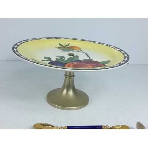 47 - Cake plate and flatware