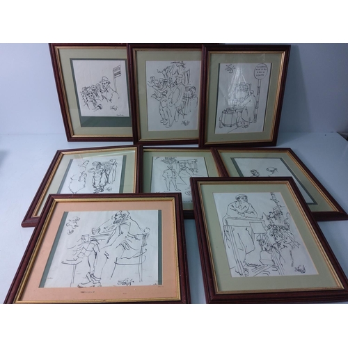 48 - Set of 18 various pictures all framed and signed, largest 35 x 30cms